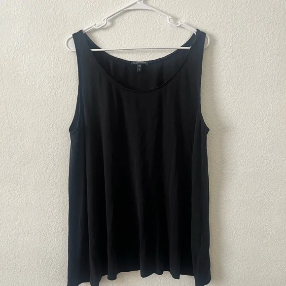 EILEEN FISHER Womens Black Silk 100%Casual Minimalist Comfort Top XL - Picture 1 of 4